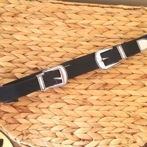 Zara Black Belt 2 Buckles 80